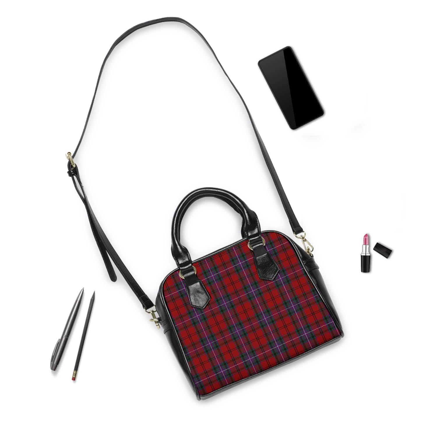 Kelly of Sleat Red Tartan Shoulder Handbags - Tartanvibesclothing