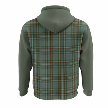 Kelly Tartan Accent Hoodie with Family Crest