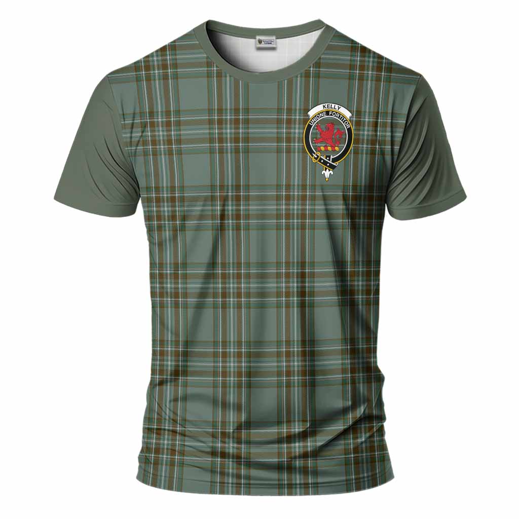 Kelly Tartan Accent T-Shirt with Family Crest