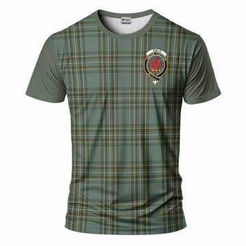 Kelly Tartan Accent T-Shirt with Family Crest