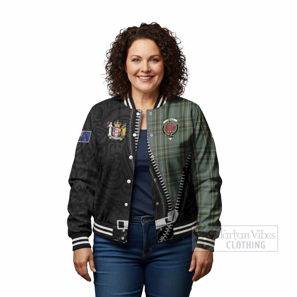 Kelly Tartan Baseball Jacket New Zealand Pattern Unique Zipper Stylized