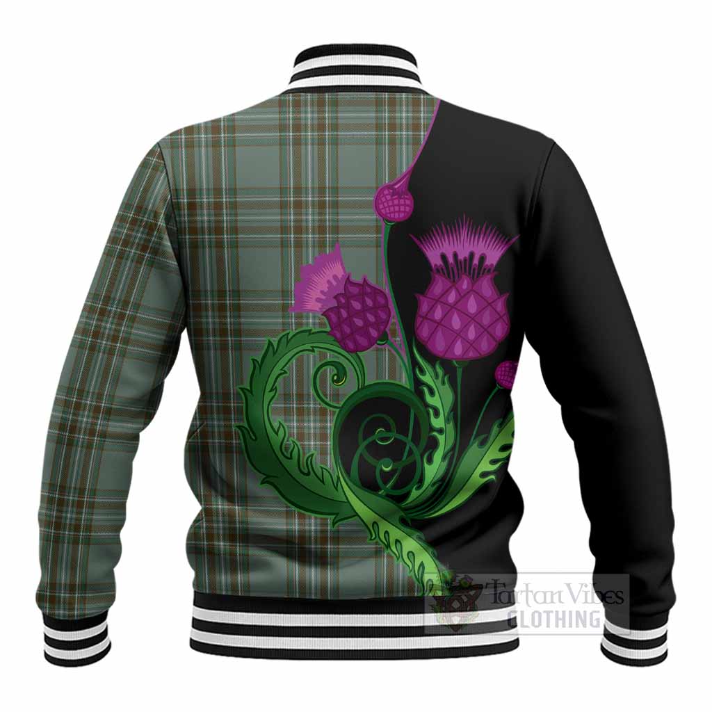 Kelly Tartan Baseball Jacket Traditional Scottish Thistle