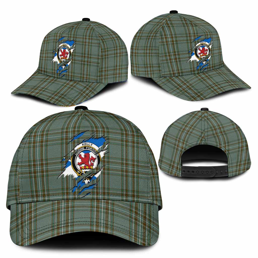 Kelly Tartan Classic Cap with Family Crest In Me Style