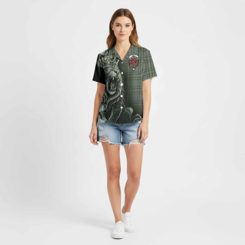 Kelly Tartan Cotton Hawaiian Shirt Roaring Lion Heritage