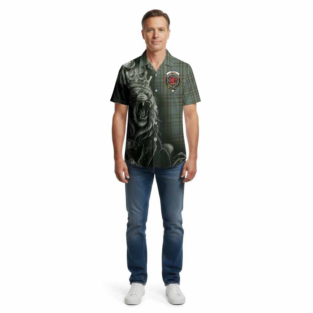 Kelly Tartan Cotton Hawaiian Shirt Roaring Lion Heritage