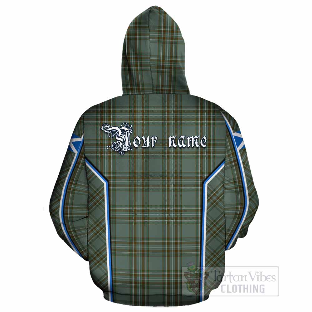 Kelly Tartan Crest Cotton Hoodie Scotland Coat of Arm Flag Style - Tartan Vibes Clothing