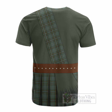 Kelly Tartan Crest Cotton T-shirt Kilt Costume Style