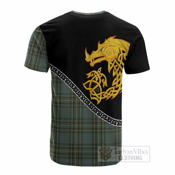 Kelly Tartan Crest Cotton T-shirt Legendary Dragon Knot Half Style