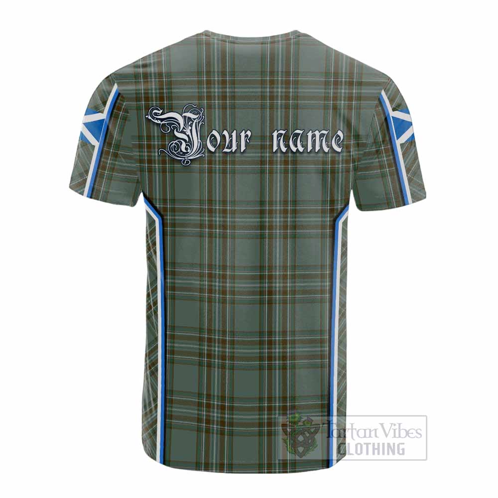Kelly Tartan Crest Cotton T-shirt Scotland Coat of Arm Flag Style - Tartan Vibes Clothing