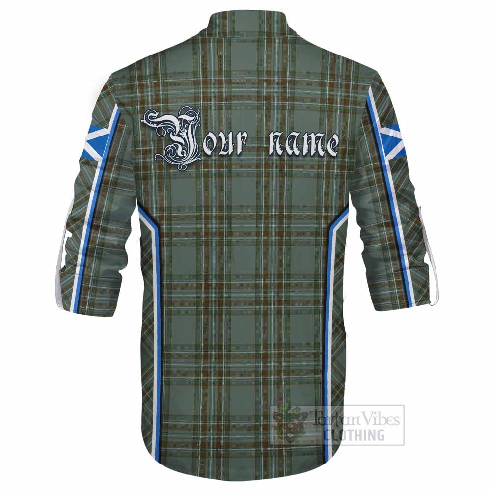 Kelly Tartan Crest Ghillie Kilt Shirt Scotland Coat of Arm Flag Style - Tartan Vibes Clothing