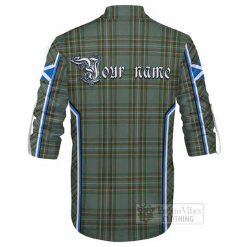 Kelly Tartan Crest Ghillie Kilt Shirt Scotland Coat of Arm Flag Style - Tartan Vibes Clothing