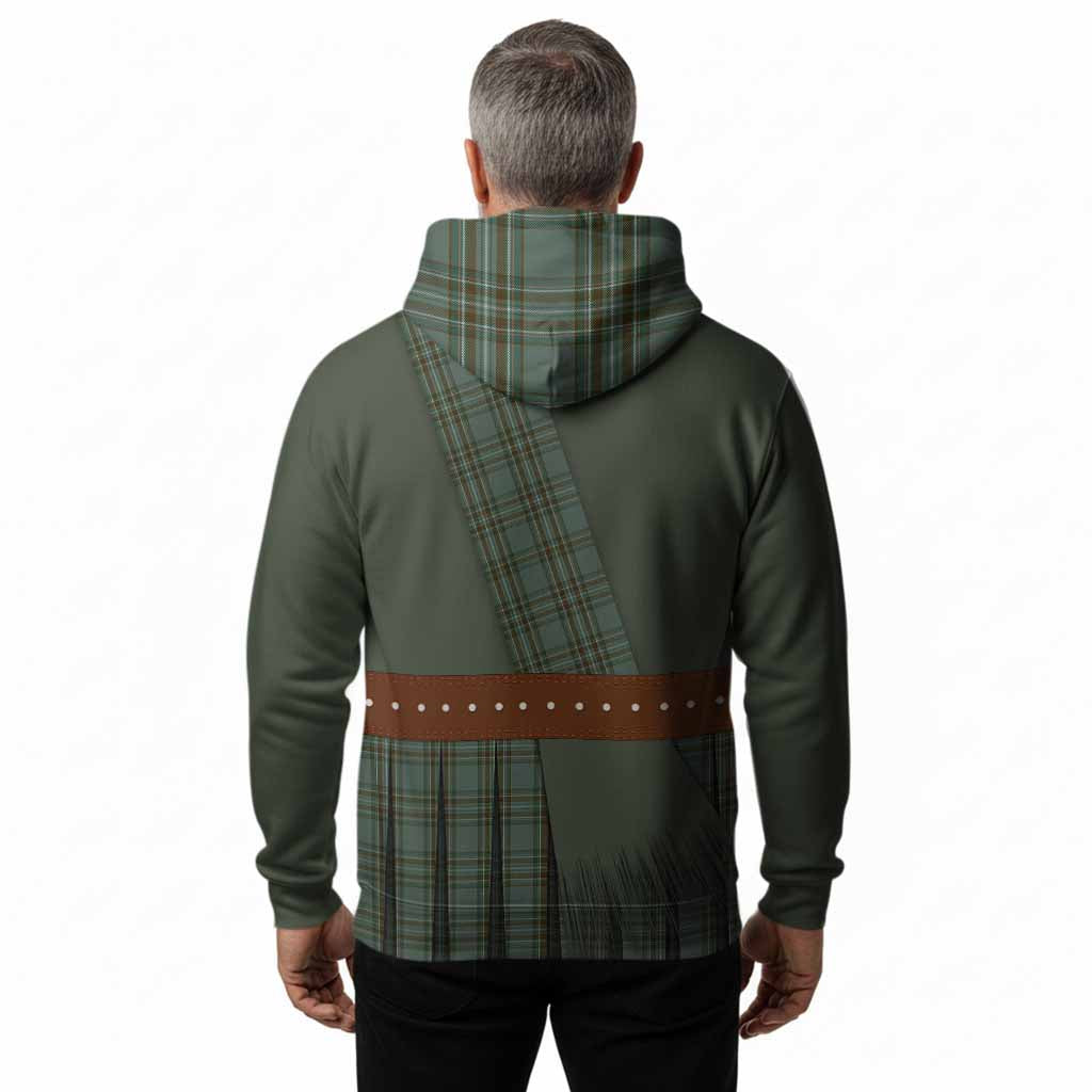 Kelly Tartan Crest Hoodie Kilt Costume Style