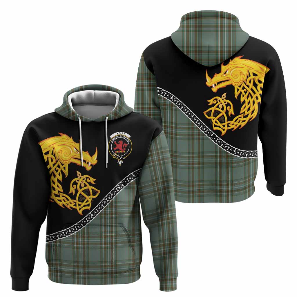 Kelly Tartan Crest Hoodie Legendary Dragon Knot Half Style