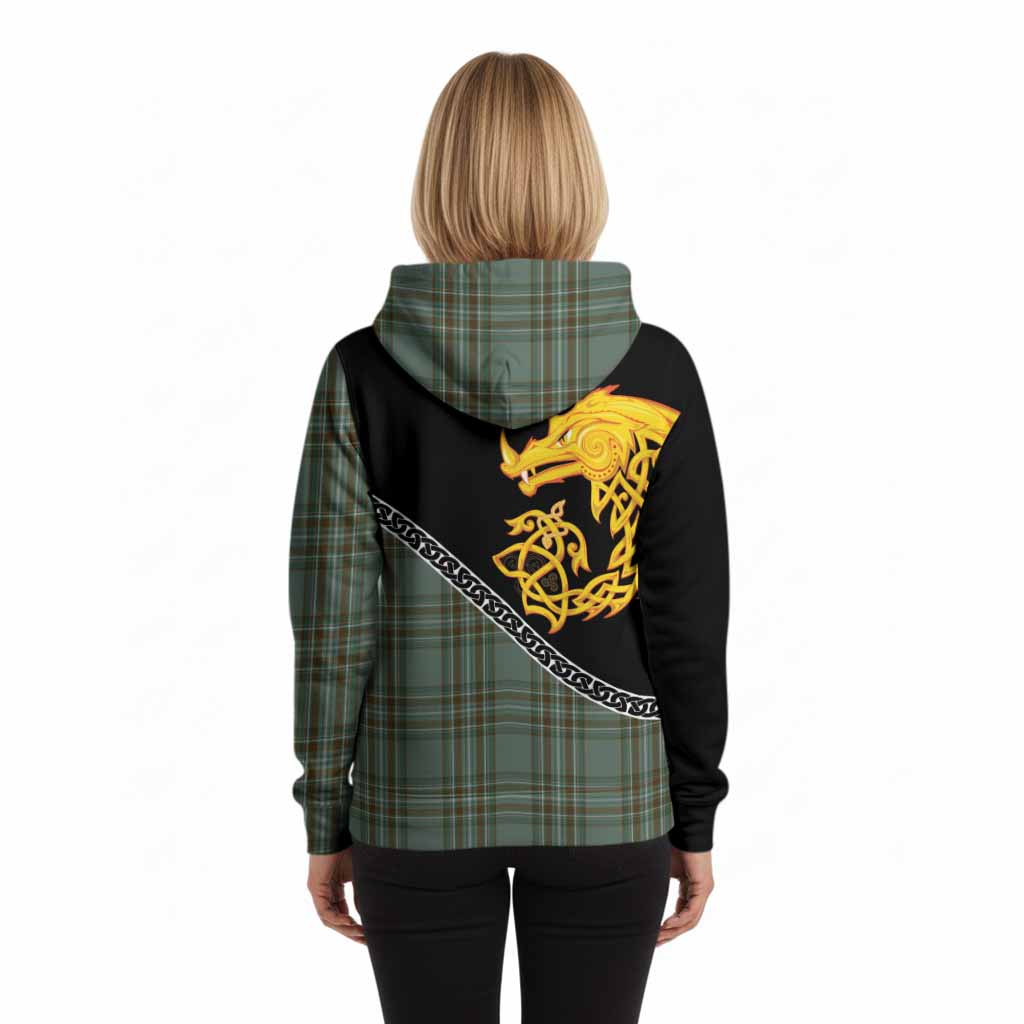 Kelly Tartan Crest Hoodie Legendary Dragon Knot Half Style