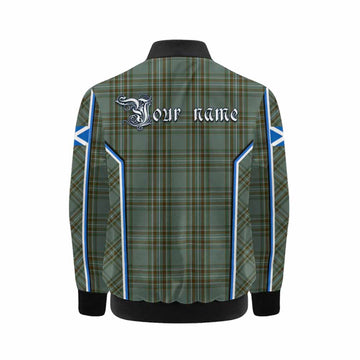 Kelly Tartan Crest Kid Bomber Jacket Scotland Coat of Arm Flag Style - Tartan Vibes Clothing