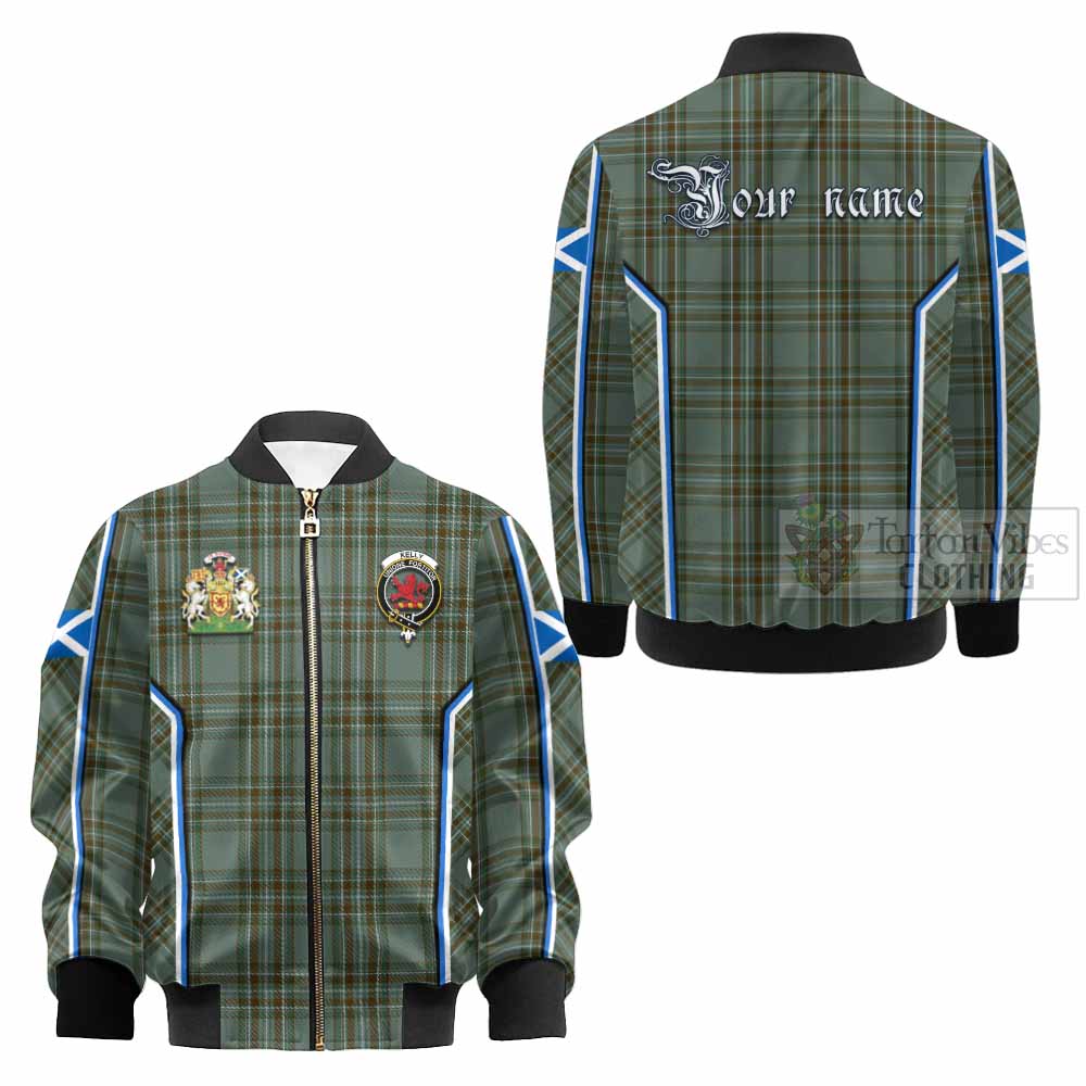 Kelly Tartan Crest Kid Bomber Jacket Scotland Coat of Arm Flag Style - Tartan Vibes Clothing