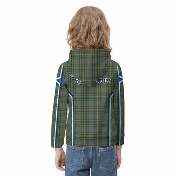 Kelly Tartan Crest Kid Hoodie Scotland Coat of Arm Flag Style - Tartan Vibes Clothing