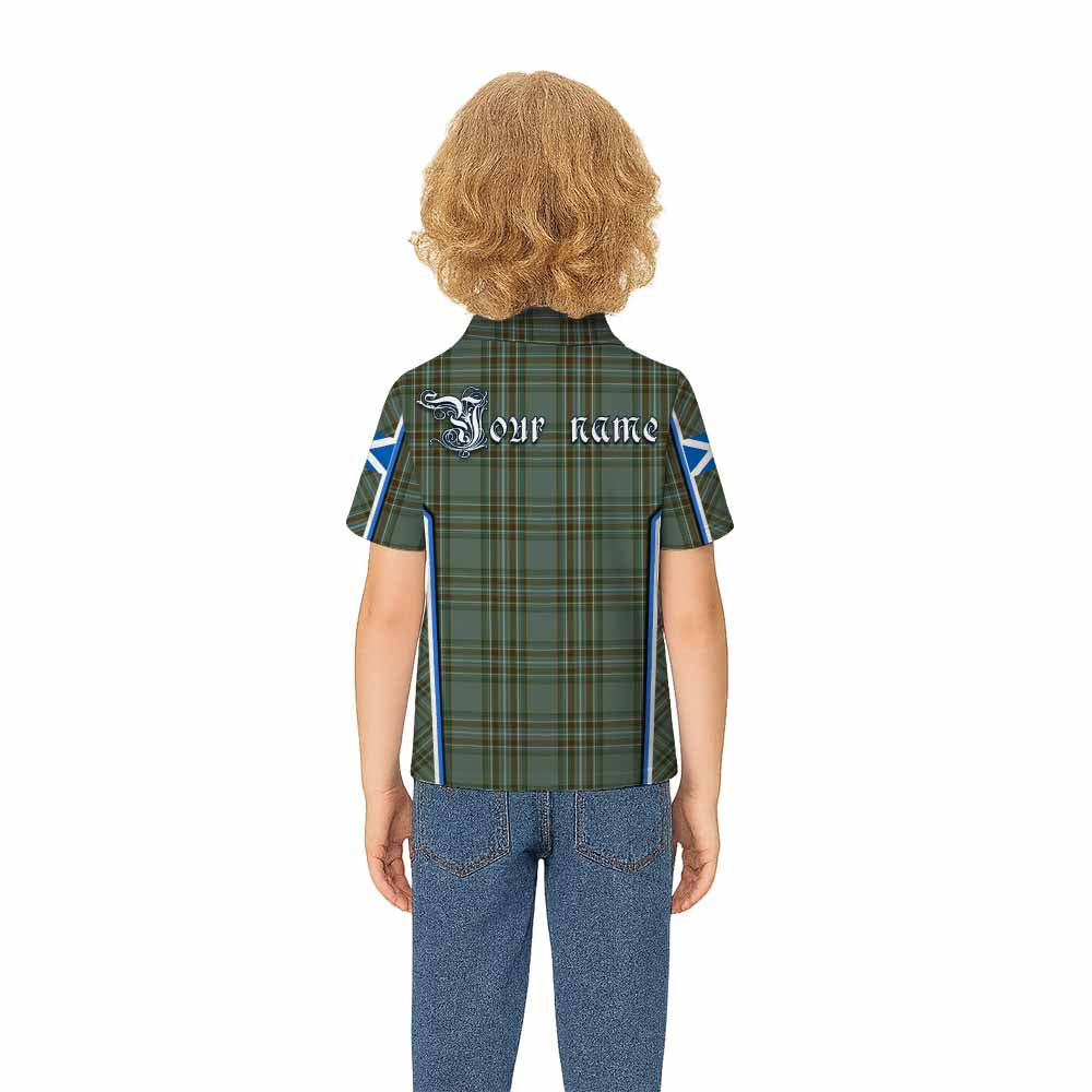 Kelly Tartan Crest Kid Polo Shirt Scotland Coat of Arm Flag Style - Tartan Vibes Clothing