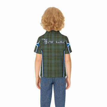 Kelly Tartan Crest Kid Polo Shirt Scotland Coat of Arm Flag Style - Tartan Vibes Clothing