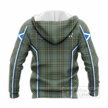 Kelly Tartan Crest Knitted Hoodie Scotland Coat of Arm Flag Style - Tartan Vibes Clothing