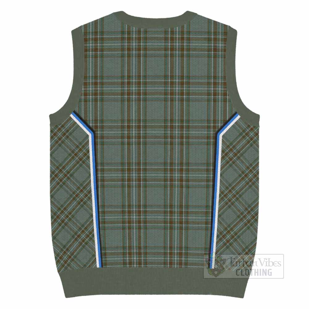 Kelly Tartan Crest Knitted V-Neck Vest Scotland Coat of Arm Flag Style - Tartan Vibes Clothing