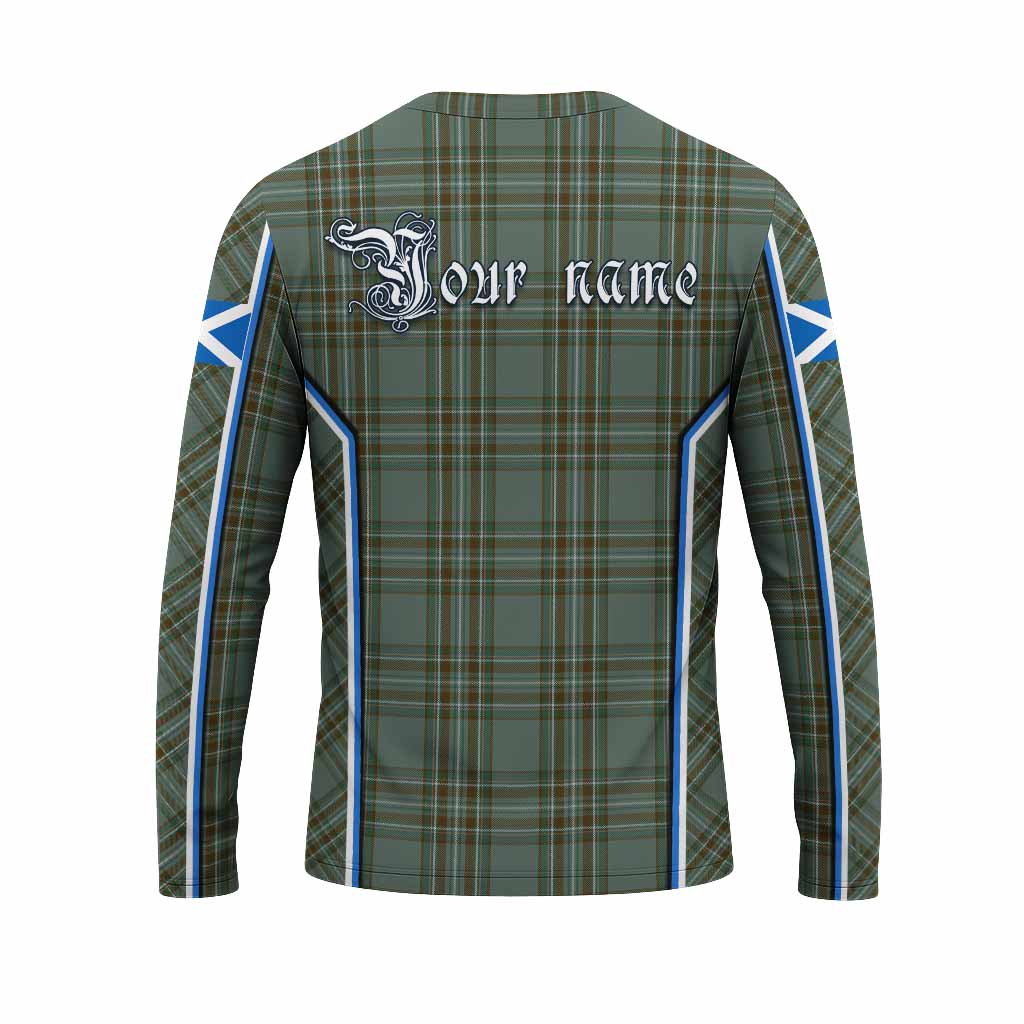 Kelly Tartan Crest Long Sleeve T-Shirt Scotland Coat of Arm Flag Style - Tartan Vibes Clothing