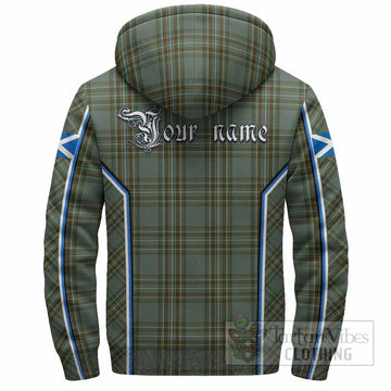 Kelly Tartan Crest Sherpa Hoodie Scotland Coat of Arm Flag Style - Tartan Vibes Clothing