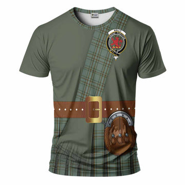 Kelly Tartan Crest T-Shirt Kilt Costume Style
