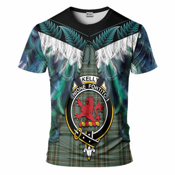 Kelly Tartan Crest T-Shirt New Zealand Maori Korowai Cloak