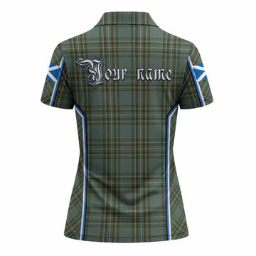 Kelly Tartan Crest Women's Polo Shirt Scotland Coat of Arm Flag Style - Tartan Vibes Clothing
