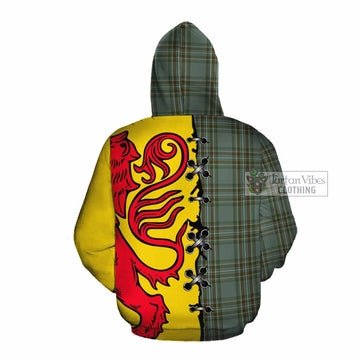 Kelly Tartan Family Crest Cotton Hoodie Lion Rampant Honor - Tartan Vibes Clothing
