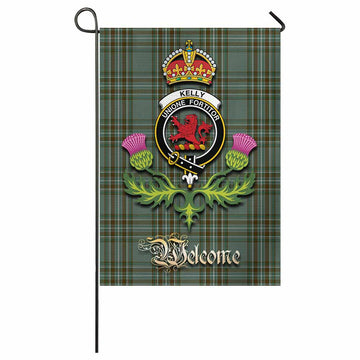 Kelly Tartan Family Crest Garden Flag Royal Thistle Welcome Style