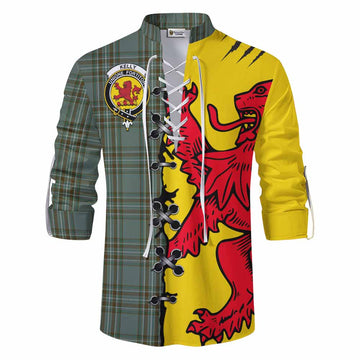Kelly Tartan Family Crest Ghillie Kilt Shirt Lion Rampant Honor - Tartan Vibes Clothing