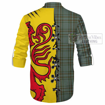 Kelly Tartan Family Crest Ghillie Kilt Shirt Lion Rampant Honor - Tartan Vibes Clothing