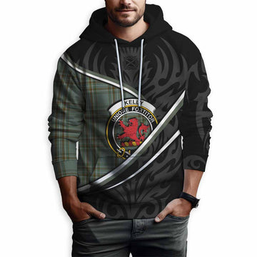 Kelly Tartan Family Crest Hoodie Celtic Scottish Thistle Floral - Tartan Vibes Clothing