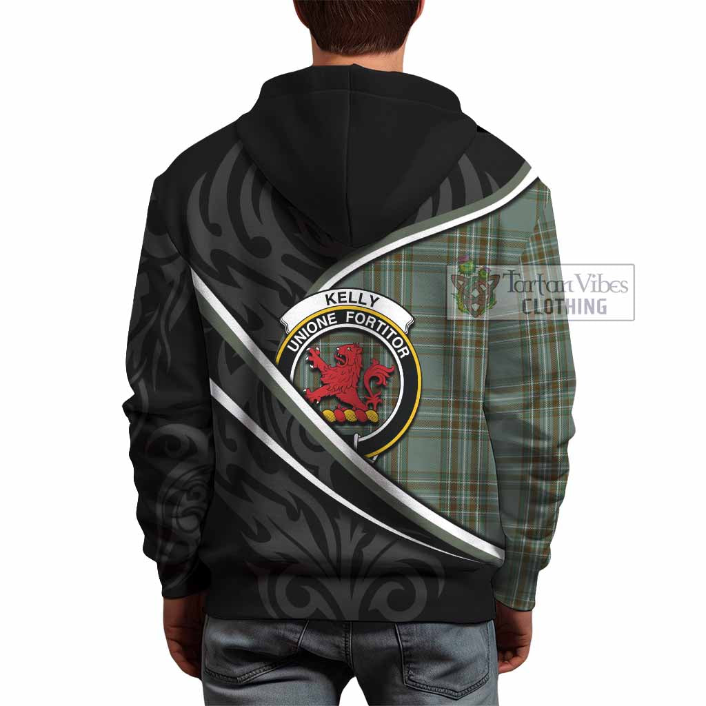 Kelly Tartan Family Crest Hoodie Celtic Scottish Thistle Floral - Tartan Vibes Clothing