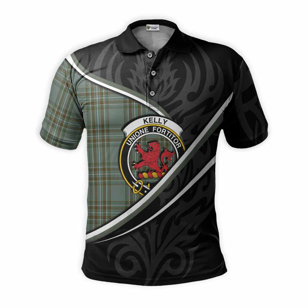 Kelly Tartan Family Crest Polo Shirt Celtic Scottish Thistle Floral - Tartan Vibes Clothing