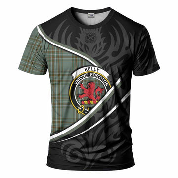 Kelly Tartan Family Crest T-shirt Celtic Scottish Thistle Floral - Tartan Vibes Clothing