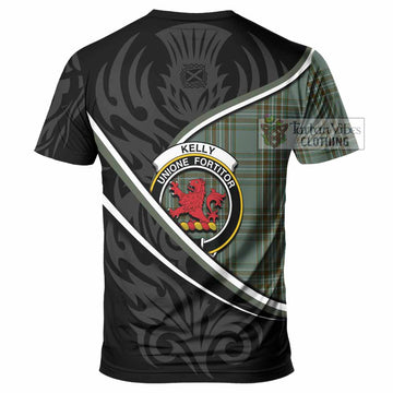 Kelly Tartan Family Crest T-shirt Celtic Scottish Thistle Floral - Tartan Vibes Clothing