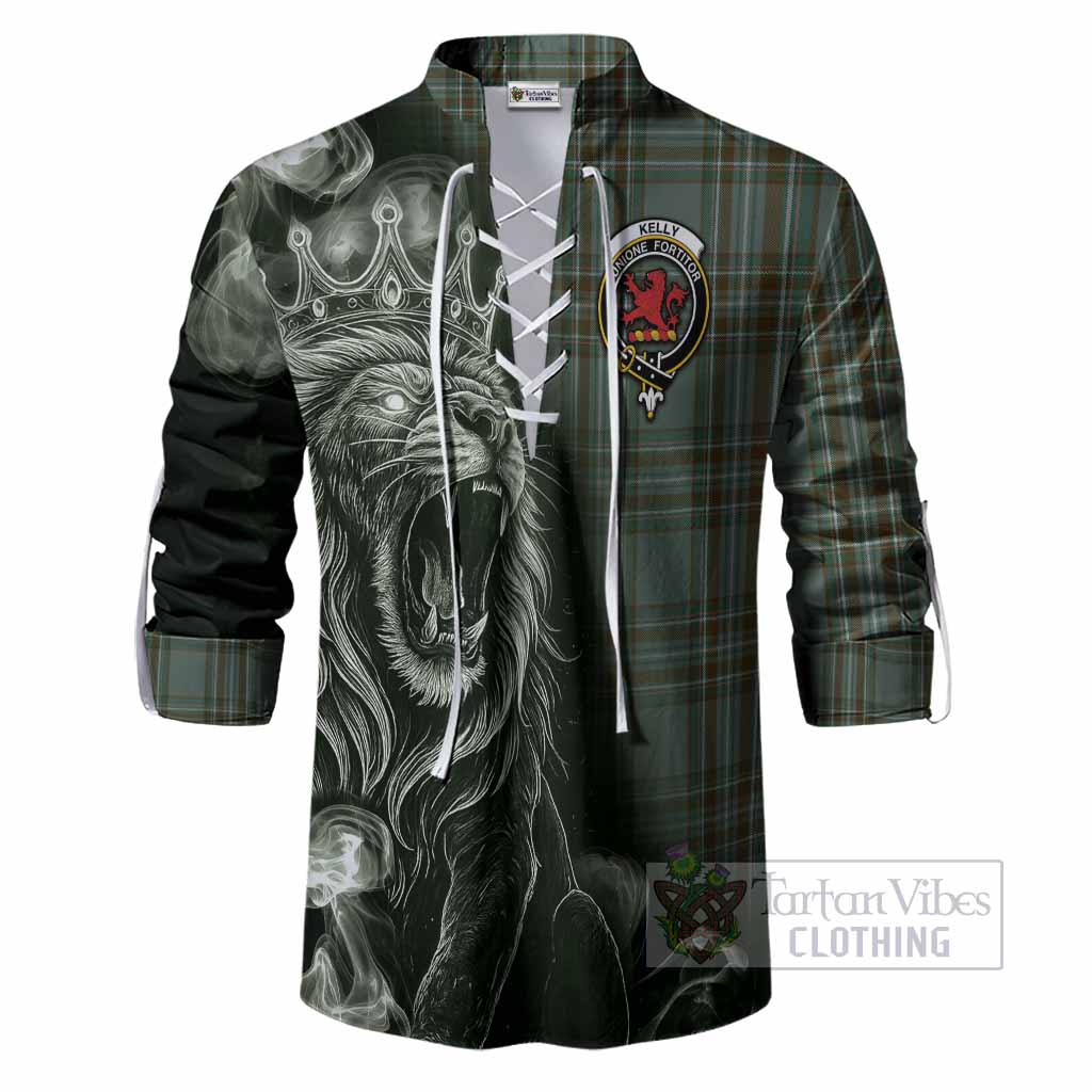 Kelly Tartan Ghillie Shirt Roaring Lion Heritage