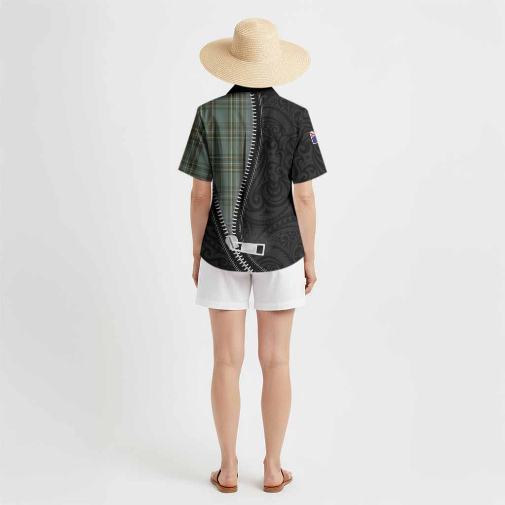 Kelly Tartan Hawaiian Shirt New Zealand Pattern Unique Zipper Stylized