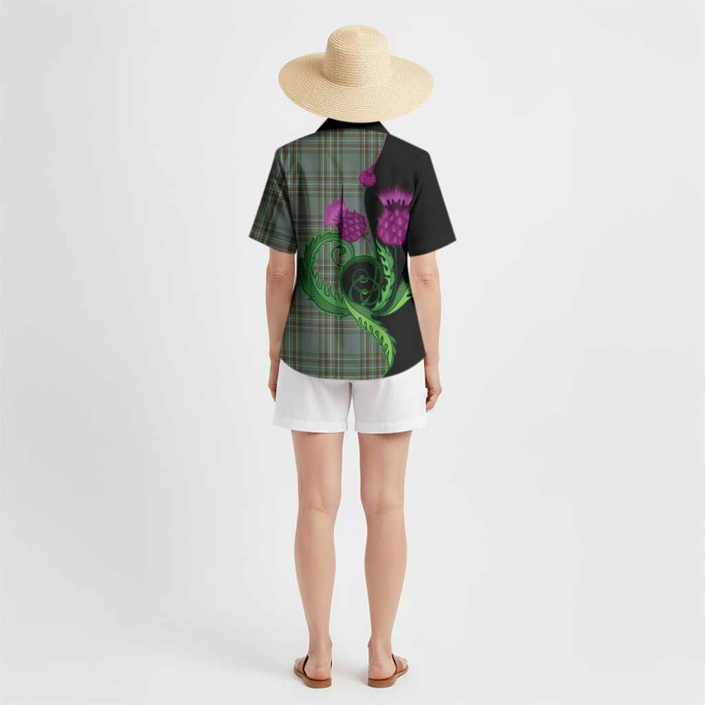 Kelly Tartan Hawaiian Shirt Traditional Scottish Thistle