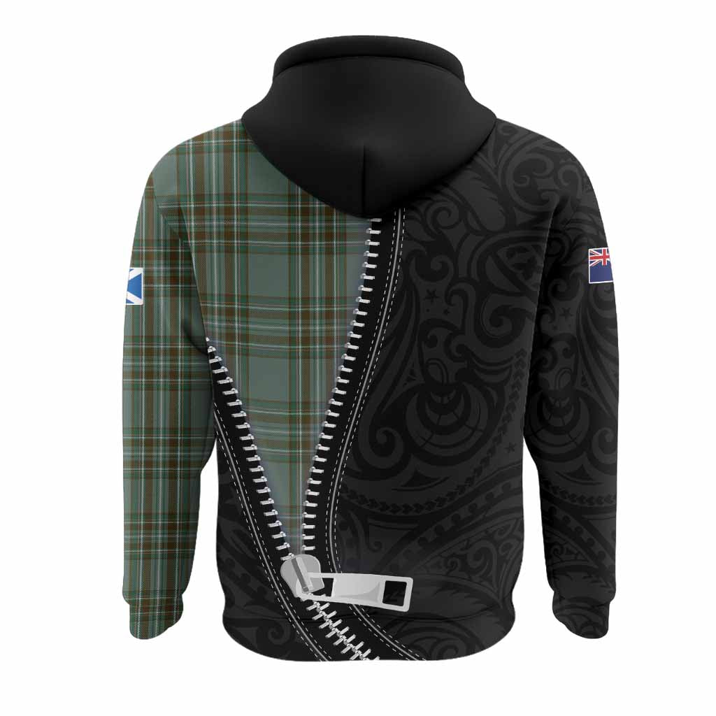 Kelly Tartan Hoodie New Zealand Pattern Unique Zipper Stylized