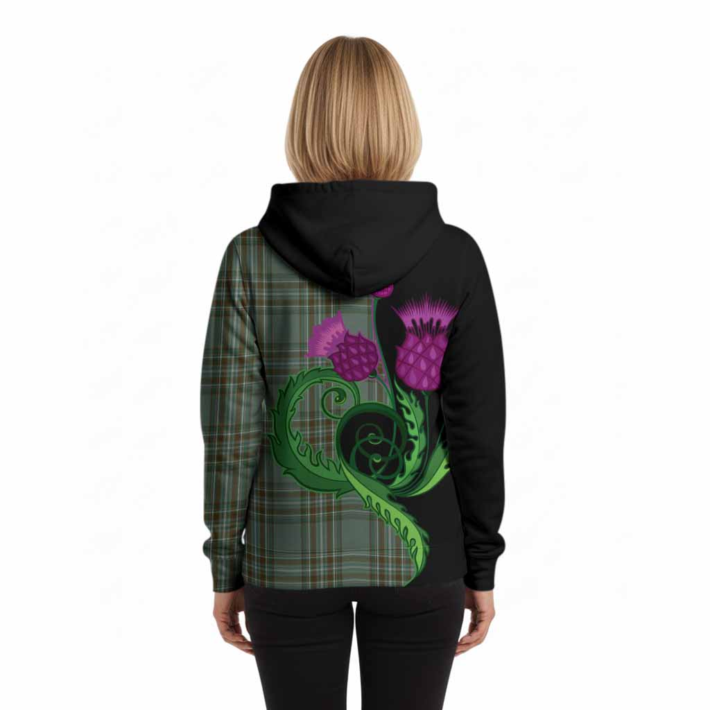 Kelly Tartan Hoodie Traditional Scottish Thistle