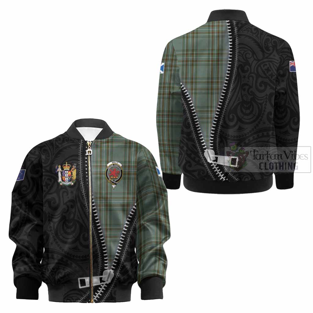 Kelly Tartan Kid Bomber Jacket New Zealand Pattern Unique Zipper Stylized