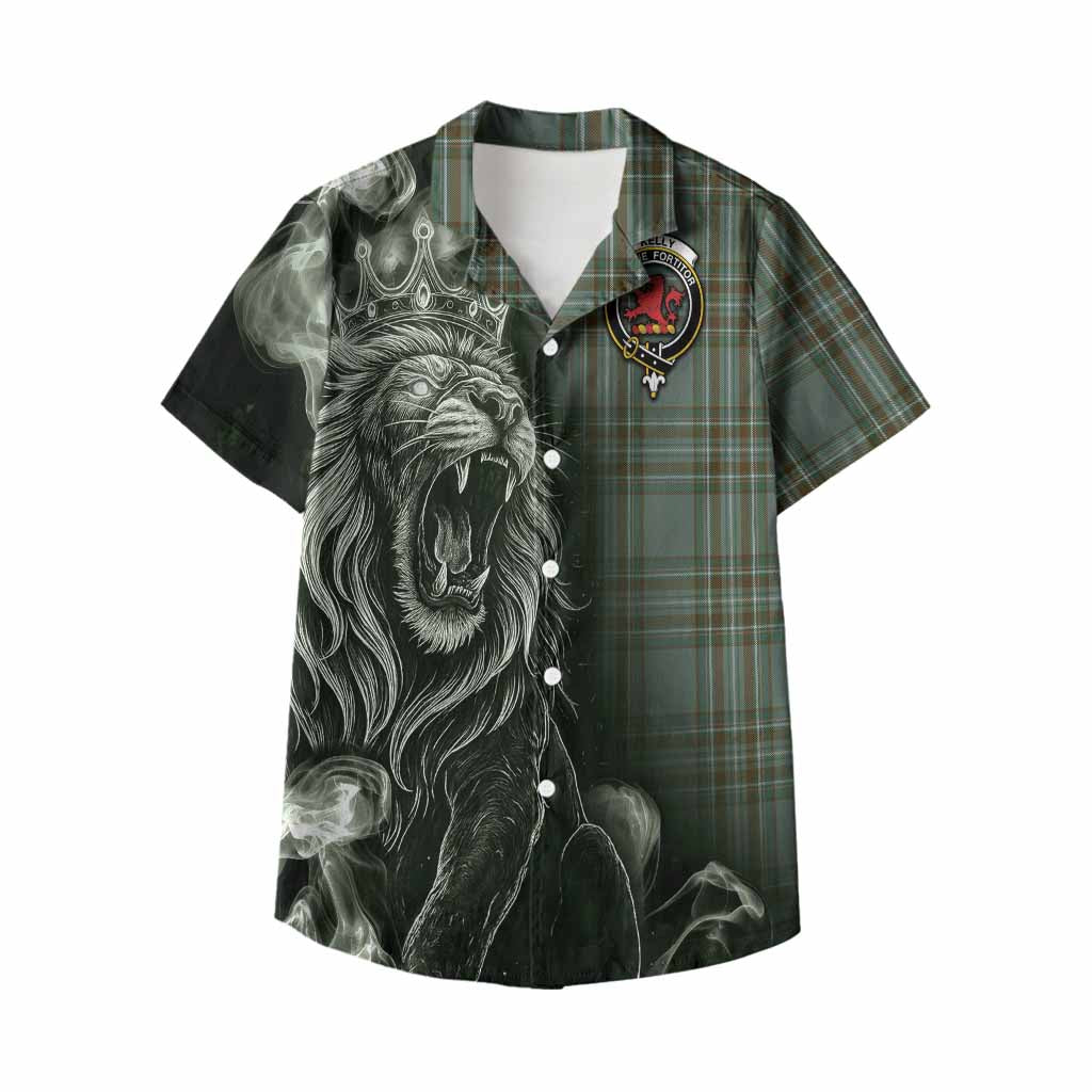 Kelly Tartan Kid Hawaiian Shirt Roaring Lion Heritage
