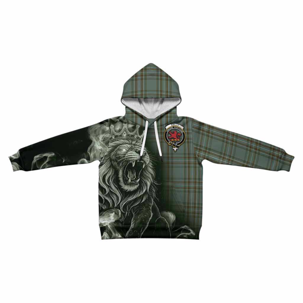 Kelly Tartan Kid Hoodie Roaring Lion Heritage