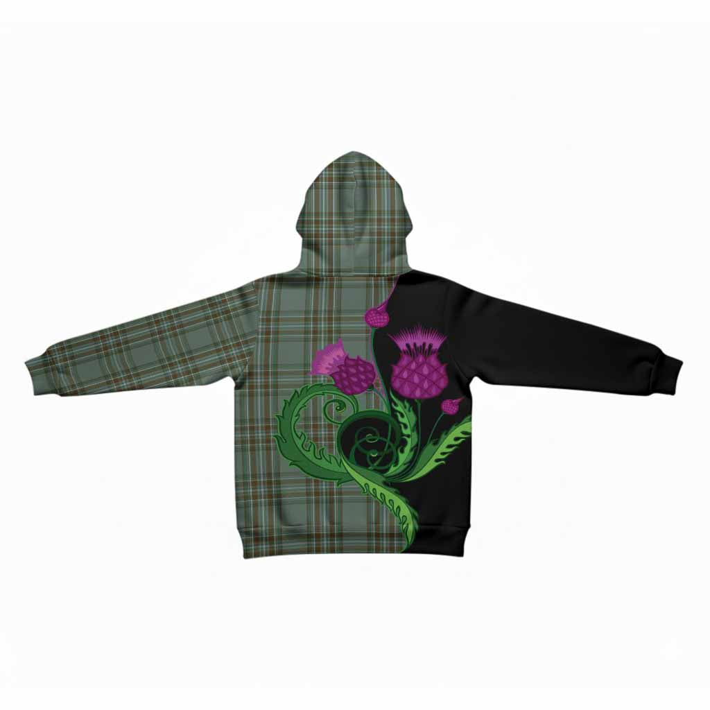 Kelly Tartan Kid Hoodie Traditional Scottish Thistle