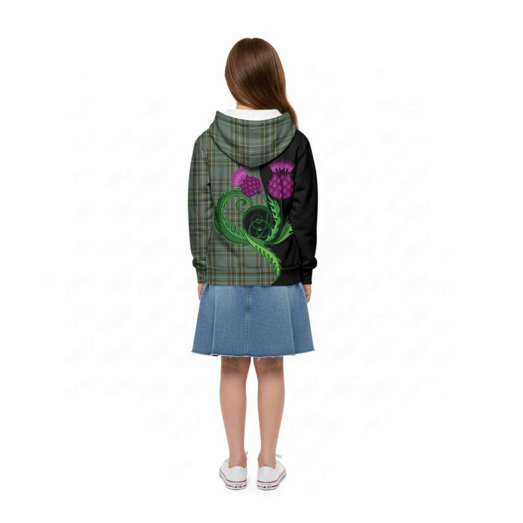 Kelly Tartan Kid Hoodie Traditional Scottish Thistle
