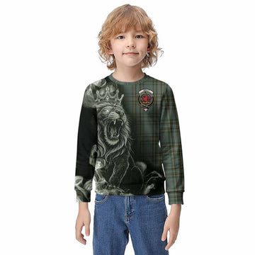 Kelly Tartan Kid Knitted Sweatshirt Roaring Lion Heritage